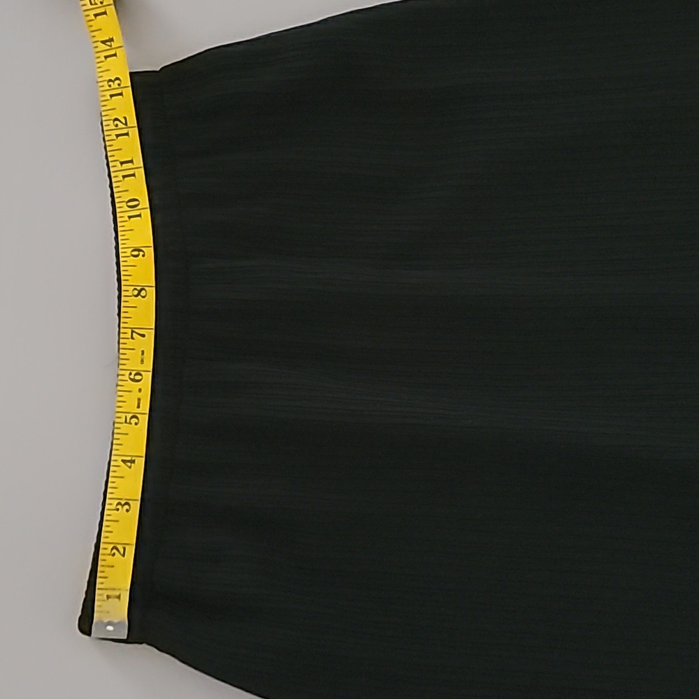 Eileen Fisher Black Accordion Silk  Jacquard A-Line Skirt Size XXS - Picture 7 of 9